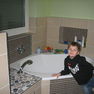 Badewanne mit gemauerter Nische