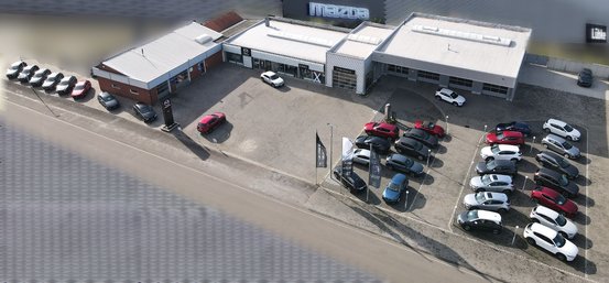 Luftbild mit neuer Werkstatt