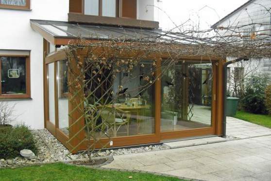 Verkleidung eines Wintergartens mit Aluminium