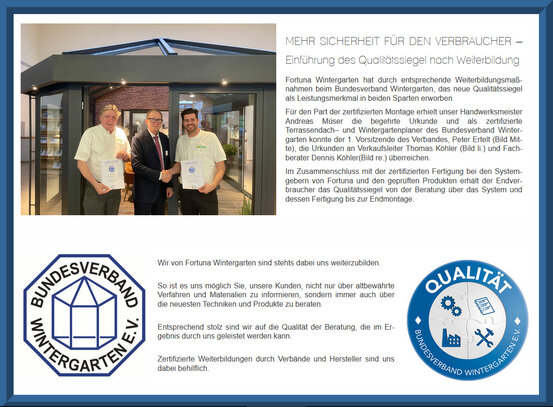 FORTUNA Wintergarten Vertriebsgesellschaft mbH Abbildung Nr. 2