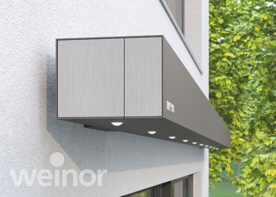 Wetterfeste Markisenkassette Smaila mit Hochs