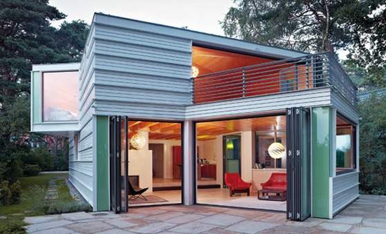 Faltelemente im Wohnrausmbereich als Isoliert