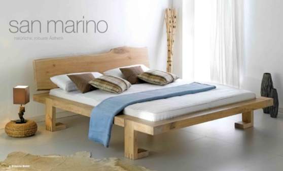Bett SAN-MARINO in Wildeiche Weissoel