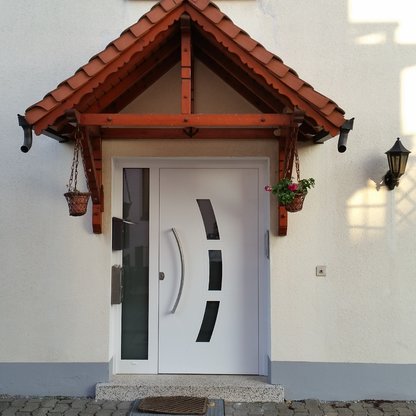 Alu Haustuere mit Seitenteil