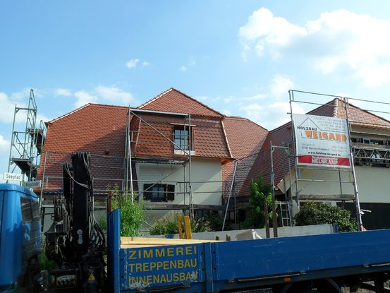 Dacheindeckung mit Biberschwanzziegeln