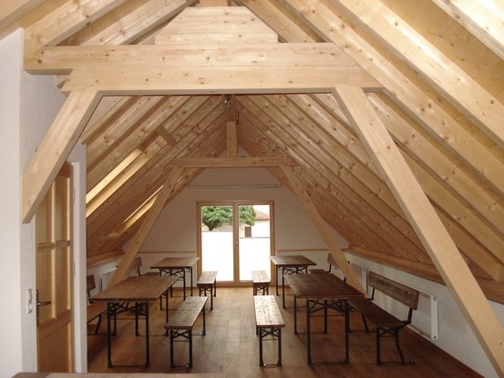 sichtbarer Dachstuhl