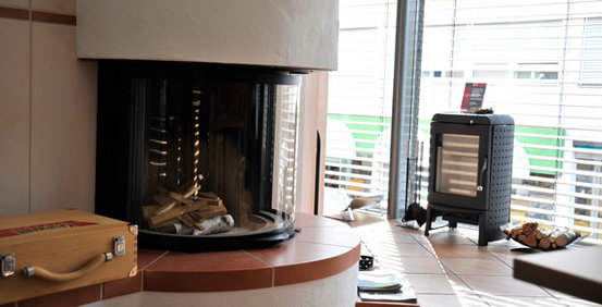 Heizkamin in Ausstellung