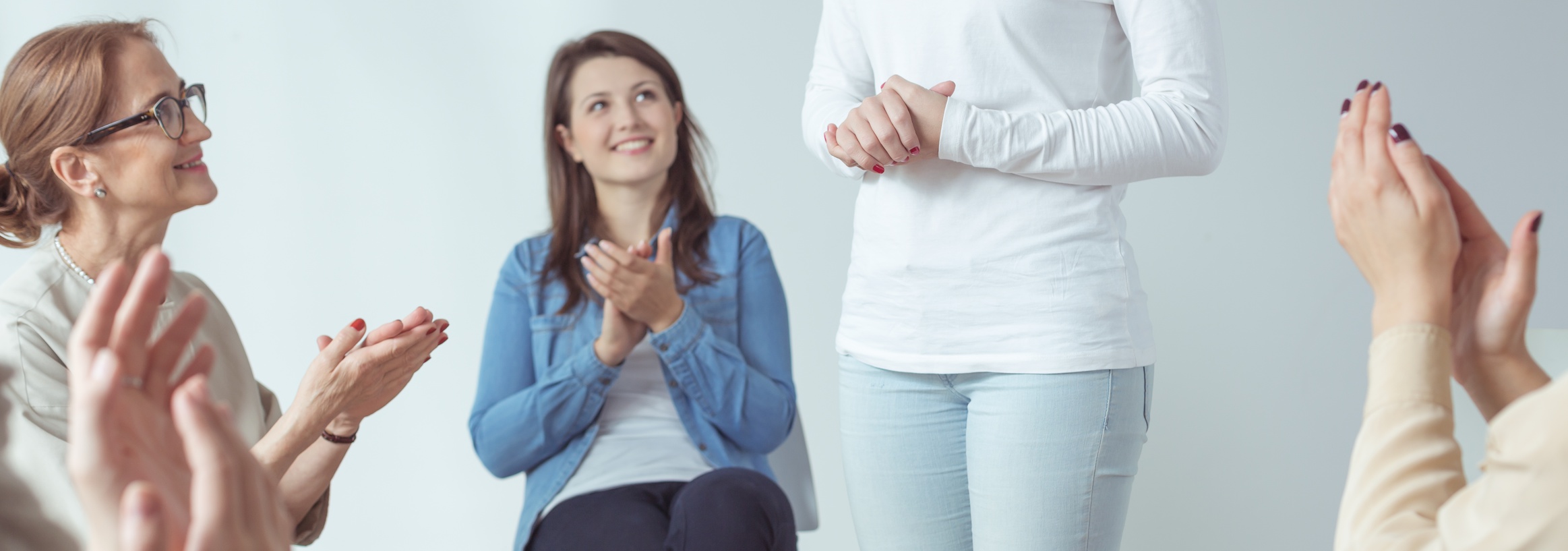 Woman talking about her problem